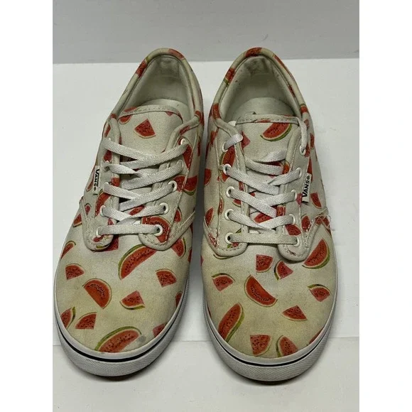 Vans Watermelon low top canvas "Off the Wall" Sneakers Women's Size 8.5 - Picture 6 of 10
